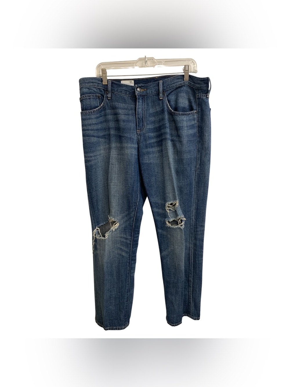 GAP Dark Wash Distressed Boyfriend Jeans Size L